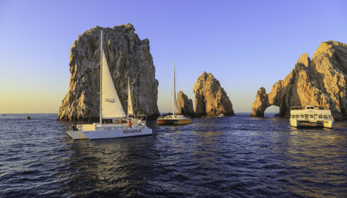 Catamans, near Land's End, Cabo San Lucas, Baja CA, Mexico.